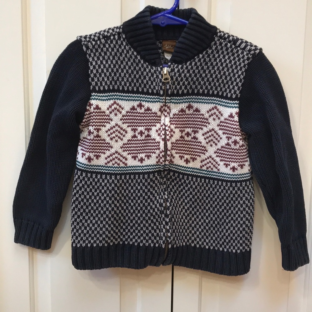 Tea Collection Boys Cotton Cardigan 2-3 Navy